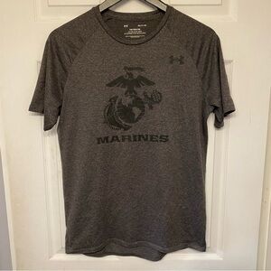 Under Armour Dark Gray Men's Marines Tee